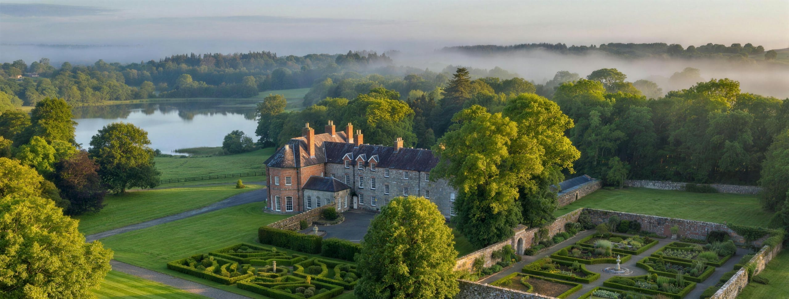 Newhall House and Estate, Ireland, at dawn