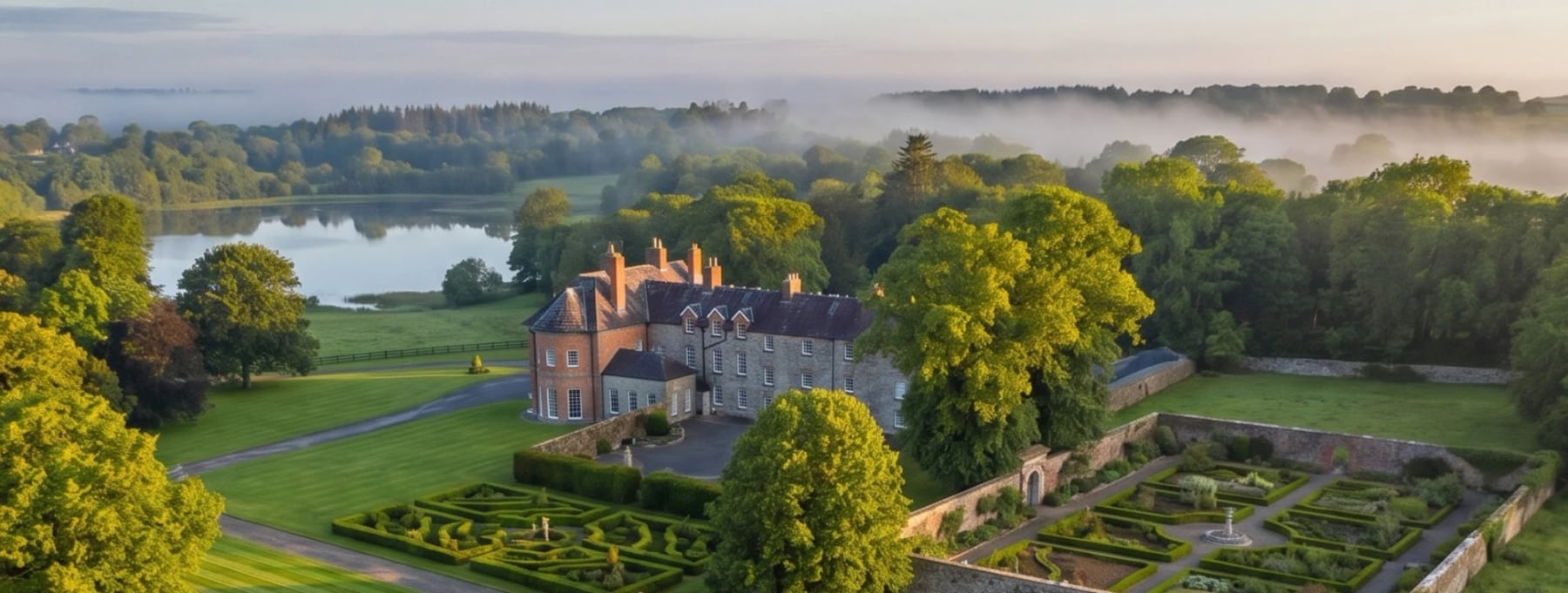 Newhall House and Estate, Ireland, at dawn